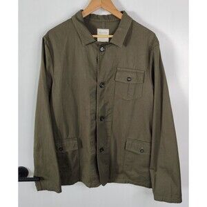 Billy Reid Mens Green Cotton Utility Military Jacket Size XL Made in Italy